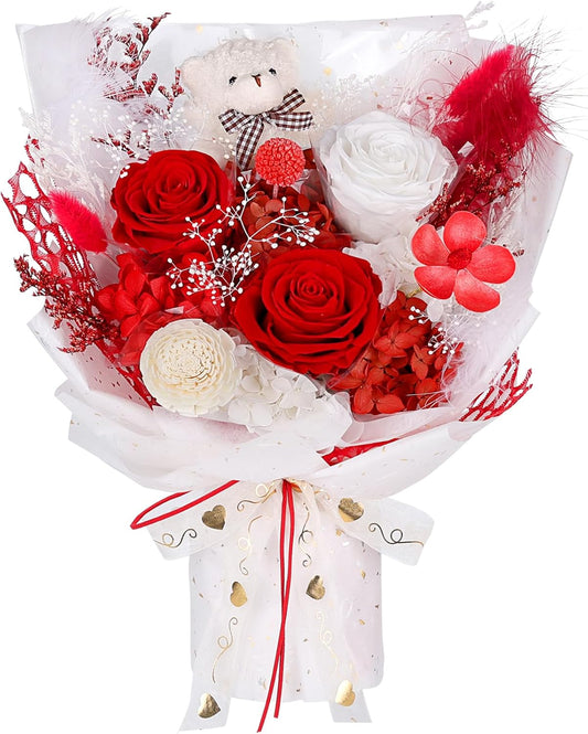 Preserved Flowers Bouquet with Bea