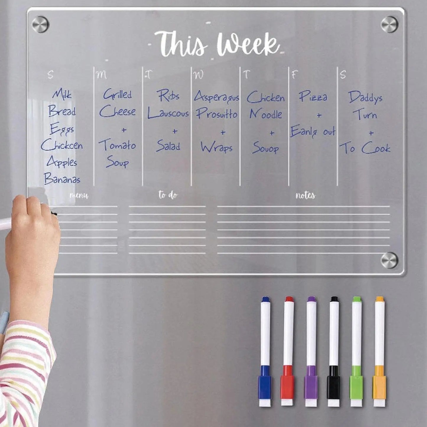 Reusable Fridge Calendar & Weekly Planner