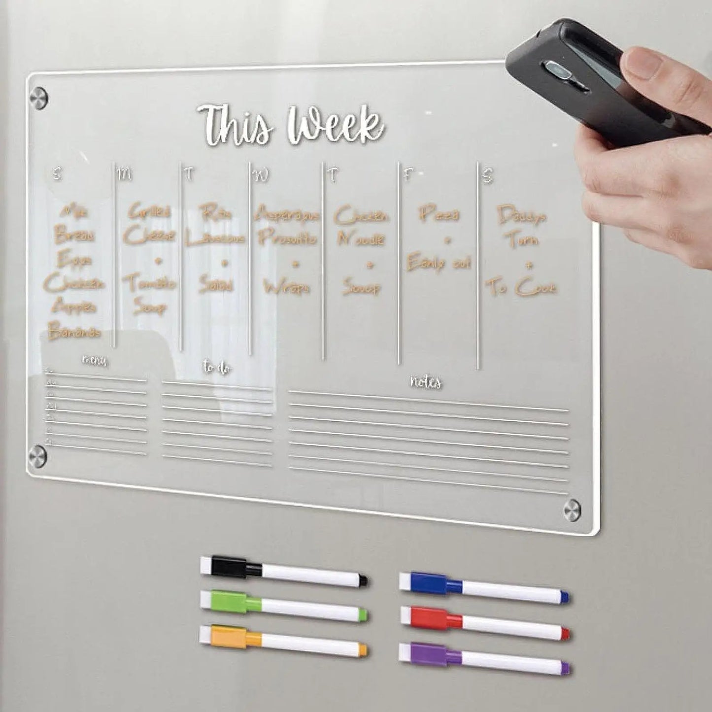 Reusable Fridge Calendar & Weekly Planner