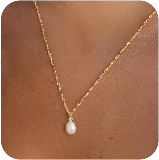 Pearl Necklaces 14K Gold Plated 