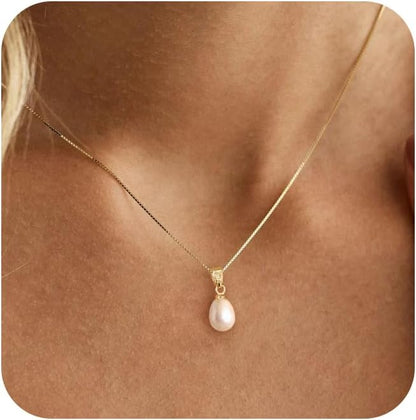 Pearl Necklaces 14K Gold Plated 