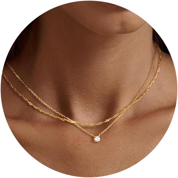 14K Gold Plated Layering Necklace