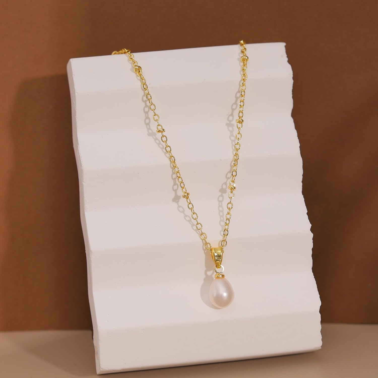 Pearl Necklaces 14K Gold Plated 