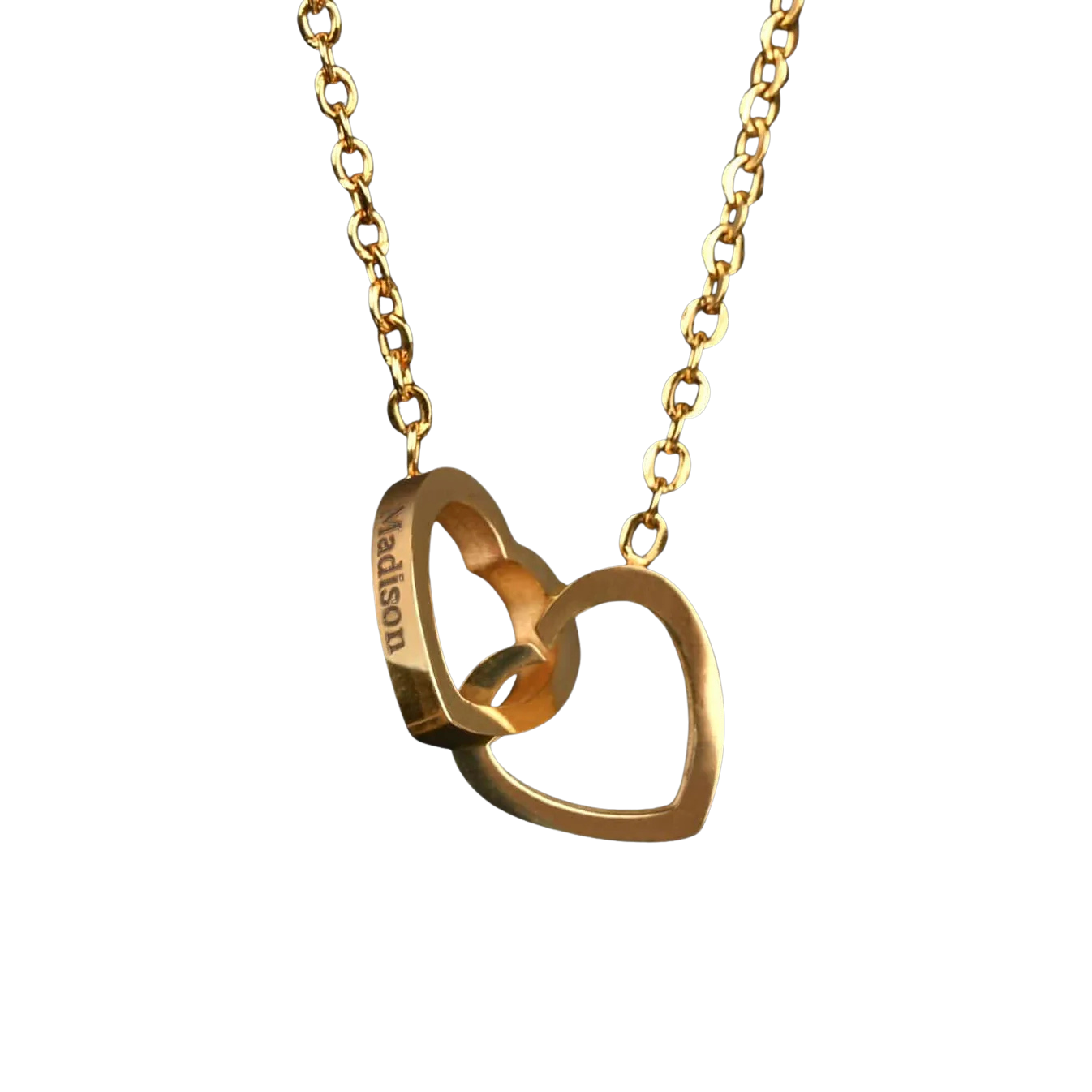 Rose Bear with Necklace – Engraved with Your Names