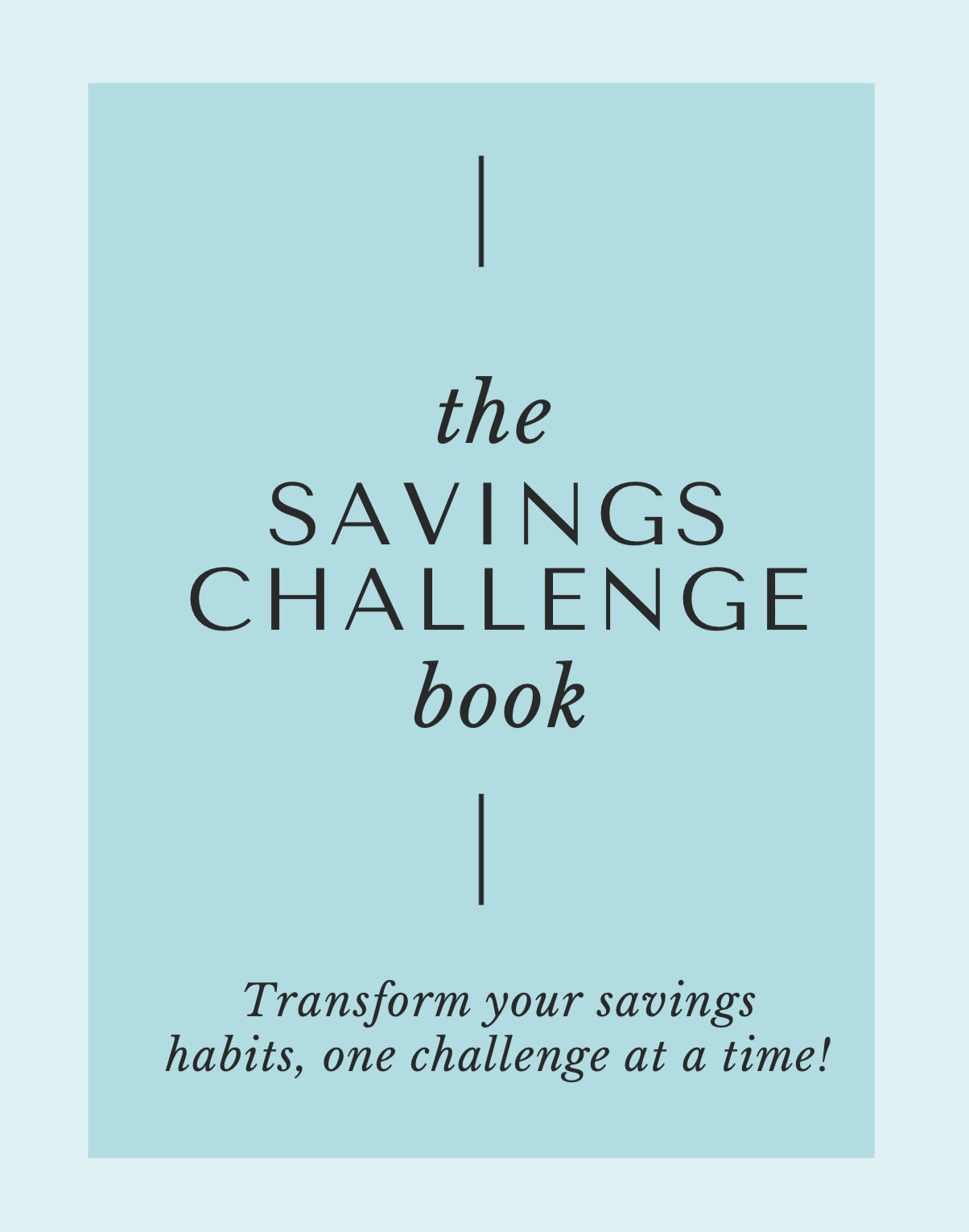 The Saving Challenge Book