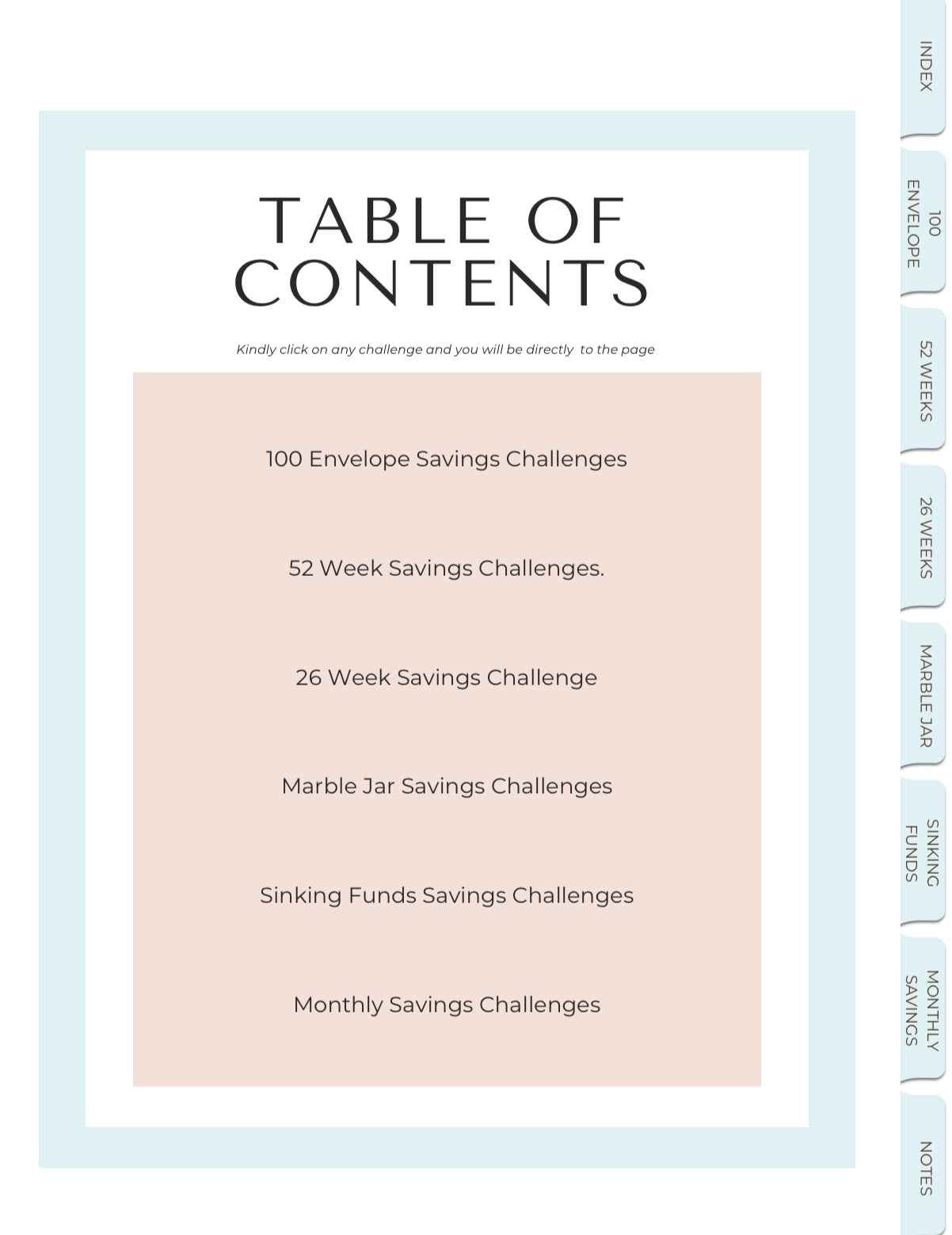 The Saving Challenge Book