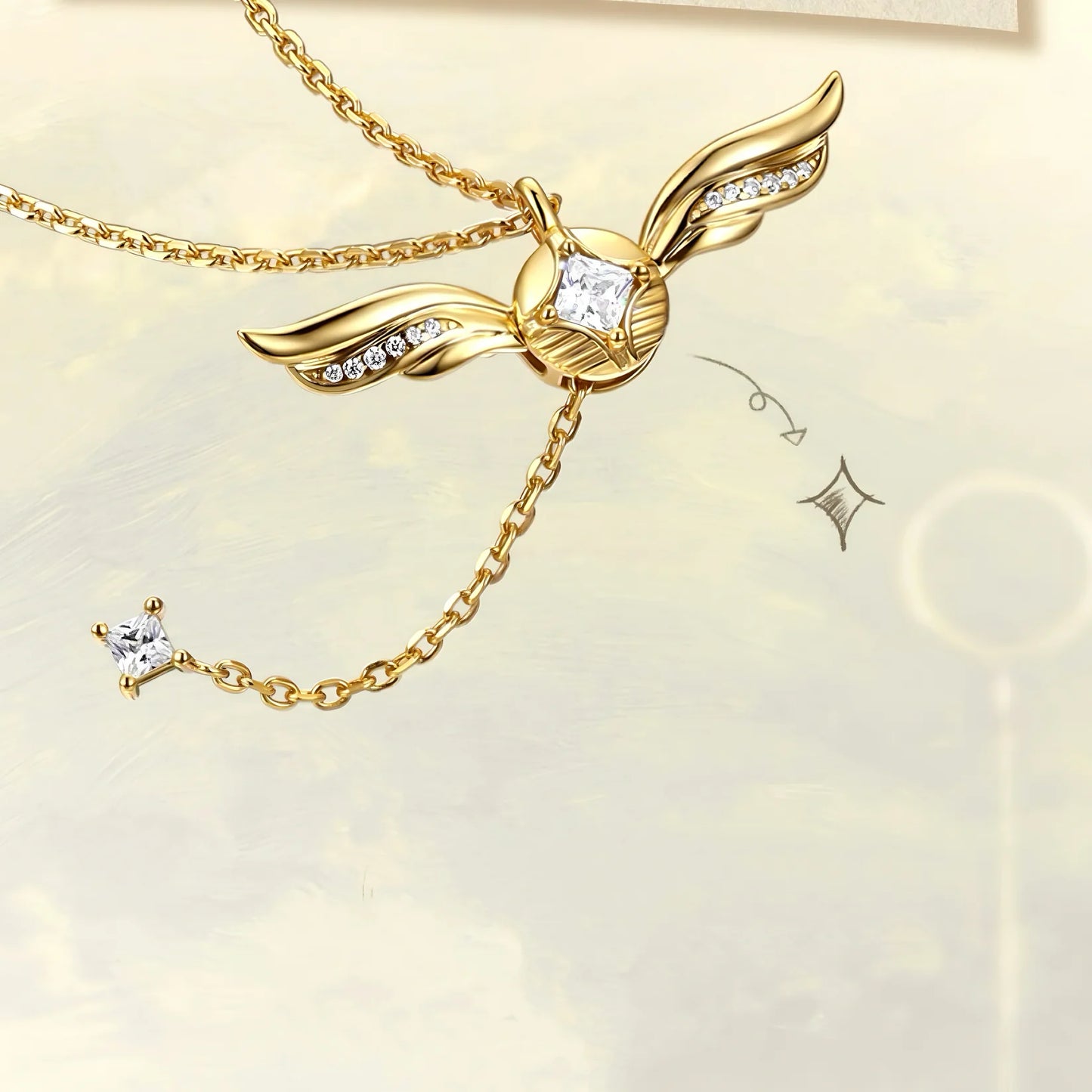 Golden Winged Necklace