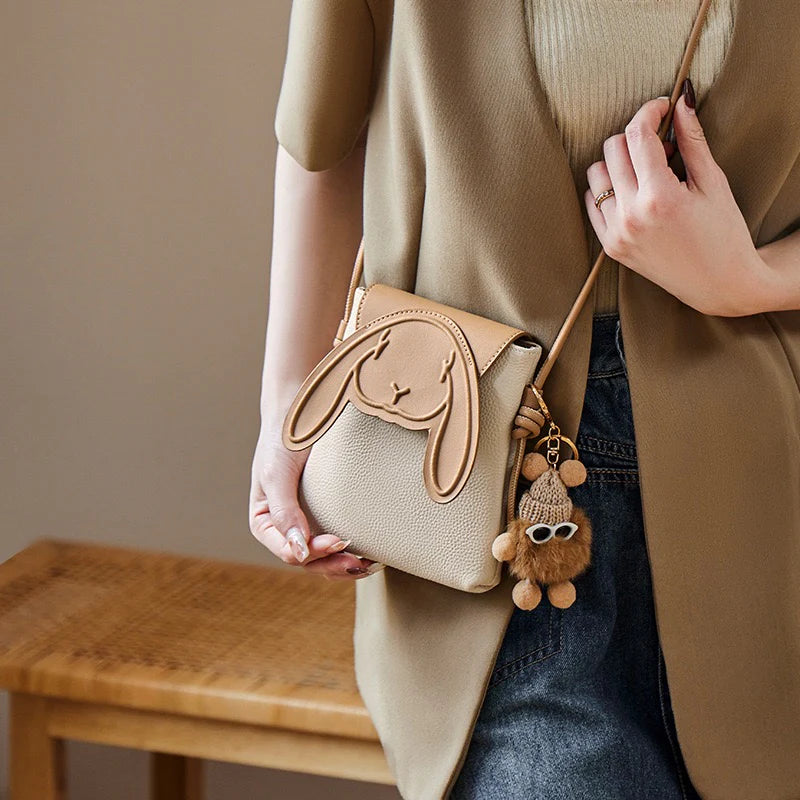 Bunny Leather Crossbody Bag