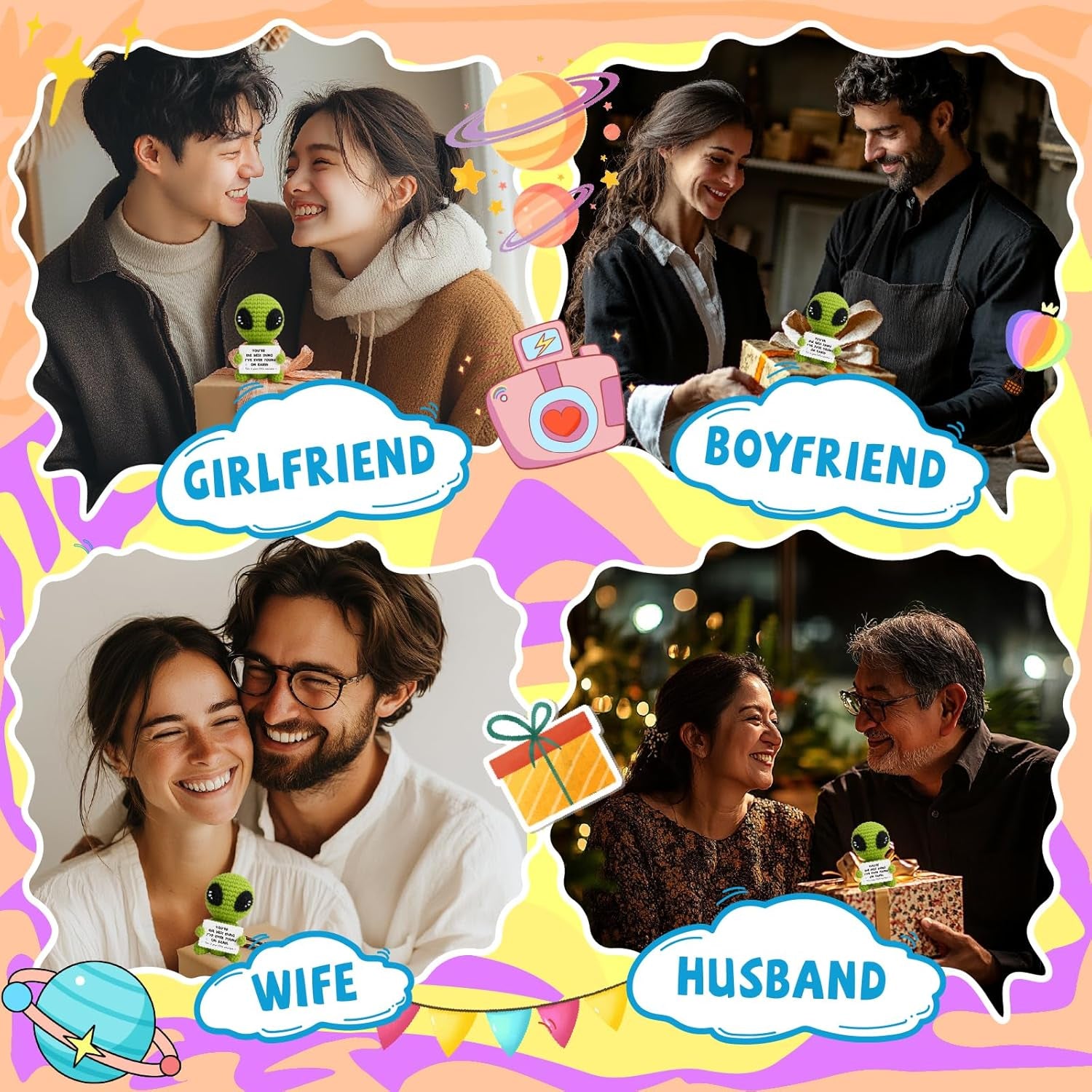 Unique Crochet Alien Gift 